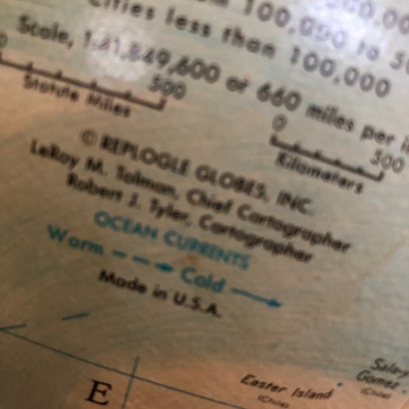 Globe 12” political includes USSR tin base & full meridian Replogle Made in USA - Picture 2 of 8